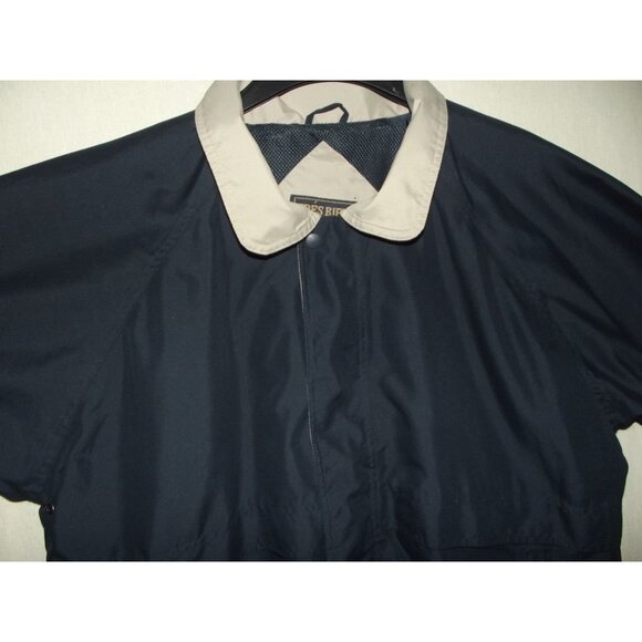 Tres Bien Jacket Mens XL Navy Blue Tan windbreaker golf zip classic bomber - Picture 5 of 13